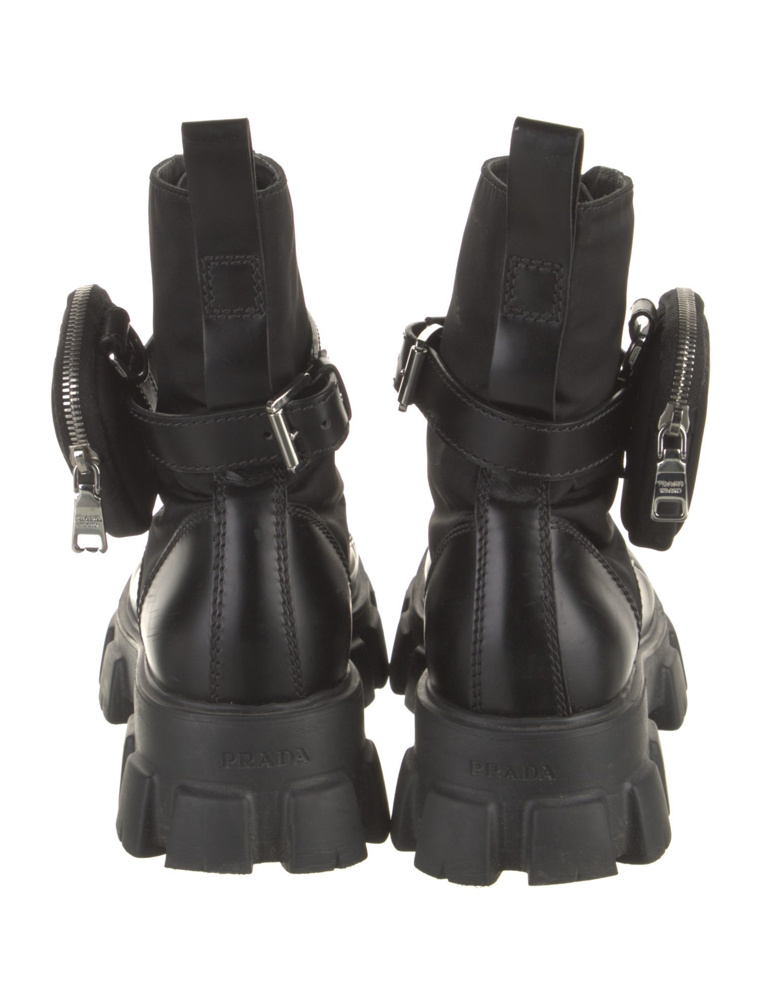 Prada Leather Combat Boots